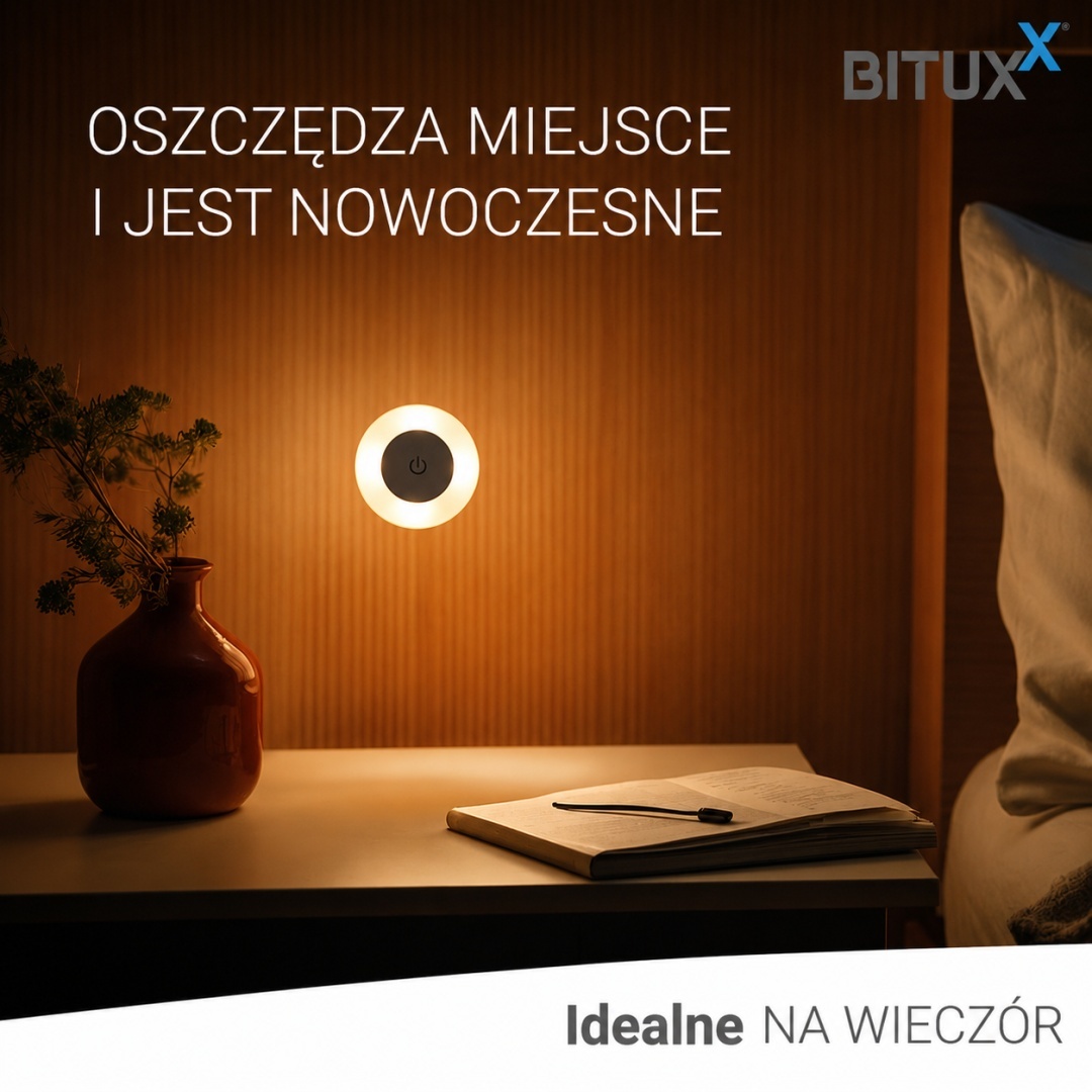 Sada 5x Noční LED Lampička Dotyková USB - 3 Barvy Světla, Samolepicí M20009